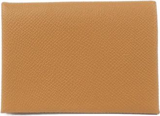 Herm&egrave;s Gold Epsom Leather Coin Purse/Coin Case (Pre-Owned)