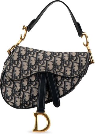 Dior Hobo Bags - 2019 Mini Oblique Canvas Saddle Bag - Gr. unisize - in Blau - für Damen