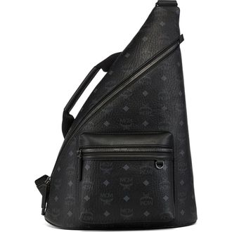 MCM Medium Aren Sling in Visetos in Bk at Nordstrom