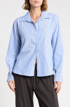 Beach Lunch Lounge Cami Stripe Shirt in Sky Line at Nordstrom, Size X-Large
