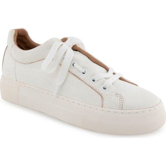 Aerosoles BO Fashion Sneaker in White Crackled Leather at Nordstrom Rack, Size 9.5