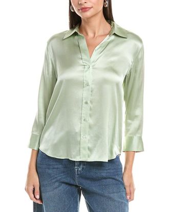 L'agence Lagence Dani 3/4 Sleeve Silk Blouse