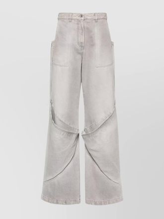 The Attico wide-leg denim cotton jeans
