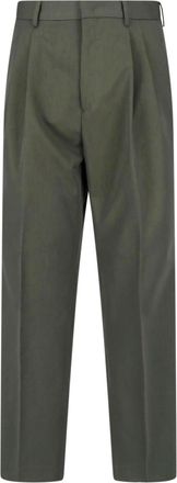Be Able Green Tailored Wool-Blend Straight-Leg Pants