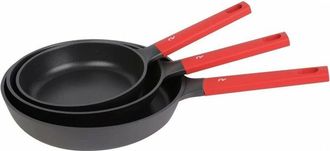 Romo Juego De 3 Sartenes De Aluminio Fundido 20, 24 Y 28 Cm, Recubrimiento Antiadherente Para Todo Tipo De Cocinas