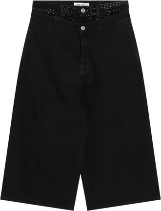 The Attico Jeans, Dames, Zwart, W27, Katoen, Lange broek