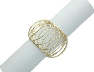 Olivia Welles 14K Gold Plated Noelle Wide Bracelet in Metallic at Nordstrom Rack