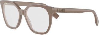 Fendi Lettering Frame - unisex - Brillen - Bruin - 54 MM - Accessoires