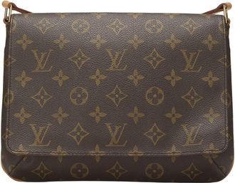 Louis Vuitton Brown Monogram Canvas Musette Tango (Authentic Pre-Loved)