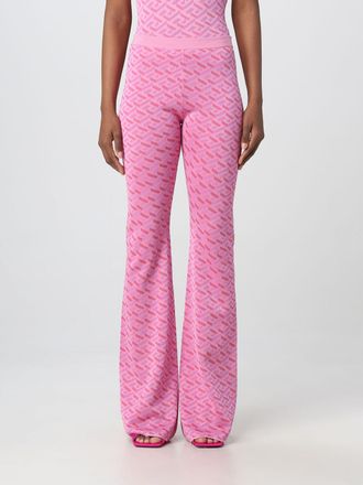 パンツ VERSACE Woman Pants Pink 10019141A05143 5P740 ピンク系 VERSACE(ヴェルサーチェ) パンツ(レディース) - 海外