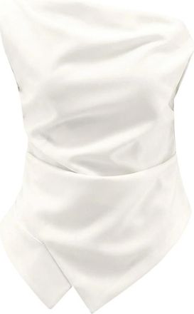 R&oacute;he Asymmetric One-Shoulder Top - female - R&oacute;he - Sleeveless Tops - White - 2XS - Tops