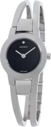 Movado Impresa Quartz Black Museum Dial Ladies Watch 0607720