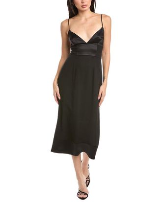 St. John Heavy Crepe Midi Dress