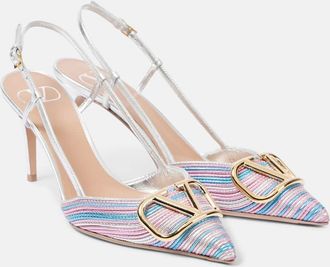 Valentino Garavani Pumps slingback VLogo Signature 80 in pelle