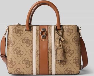 Guess Satchel Bag mit Label-Detail Modell ERENIA in Hellbraun, Größe 1