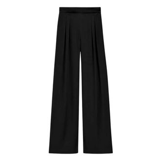 Max Mara Wide Trousers, female, Black, Size: 2XS Verve Trousers