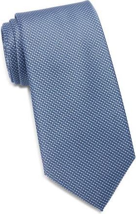 Calvin Klein Esme Solid Birds Eye Tie in Navy at Nordstrom Rack