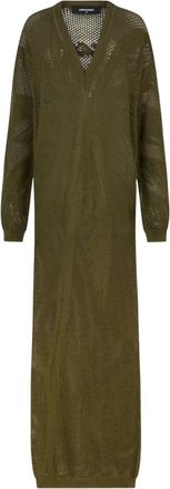 Dsquared2 Opengebreide maxi-jurk - Groen