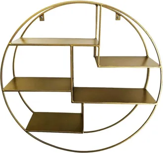 Decoclico Estanter&iacute;a dorada redondeada D61 cm