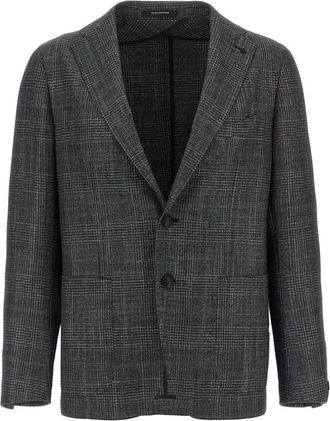Tagliatore Grey Check patterned blazer