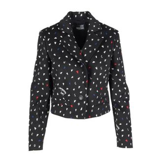 Love Moschino Dames, Jassen, Zwart, Maat: 2XS Katoen