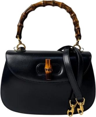 Gucci Pre-owned Vintage Schoudertas - Dames - Vintage Handtas - Zwart - ONE Size - Leer - Vintage
