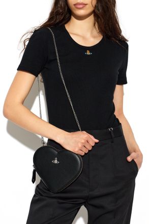 Vivienne Westwood Shoulder Bag Heart, Womens, Black
