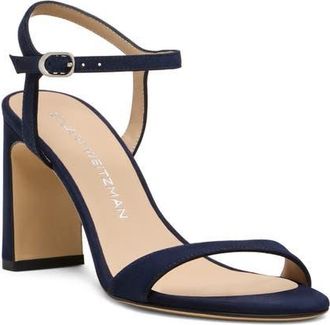 Stuart Weitzman Babette 85 Ankle Strap Sandal in Nice Blue at Nordstrom, Size 7.5