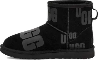 UGG (WMNS) UGG Classic Mini Scatter Graphic Black Gray 1130574-BLK