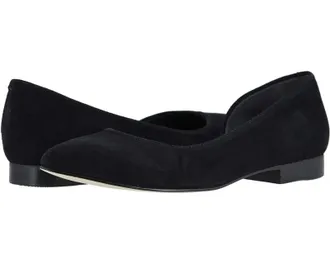 Walking Cradles Raya Ballet Flats Womens Black Suede Pointed Toe ZOGG2988