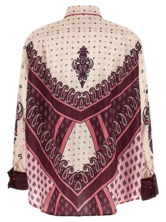 F.R.S. For Restless Sleepers Patchwork Paisley Silk Shirt - Pink