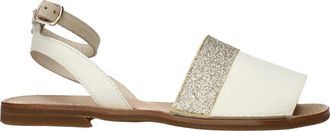 Eleventy Elfzig Frauens Sandalen aus beige/goldfarbenem Leder