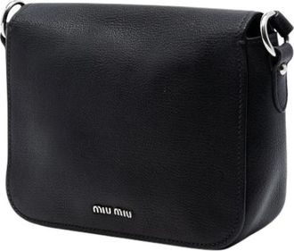Miu Miu Pre-owned Crossbody Bag - Dames - Vintage Schoudertas - Zwart - ONE Size - Leer - Vintage