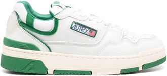 Autry Witte Lage Sneakers Logo Rubberen Zool - Dames - Sneakers - Wit - 36 EU - Leer - Schoenen
