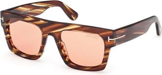 Tom Ford Fausto Zonnebrillen - Heren - Zonnebrillen - Bruin - 53 MM - Accessoires