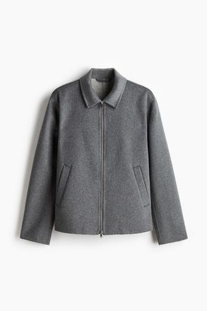 H&M Overshirt aus Wollmix in Regular Fit - Grau