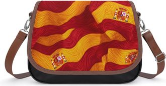Generic Waving Spain Flag Fashion Womens Crossbody Bags Novelty Handbag Shoulder Bag Purse