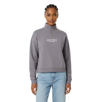 Jack Wills Dames/Dames Honeylane Sweatshirt met halve rits (Schemerig blauw)