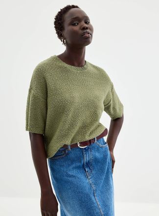 Contemporaine Womens 100% reprocessed cotton textured sweater