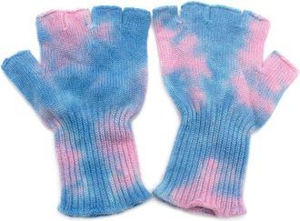 The Elder Statesman Tie-Dye Fingerless Gloves