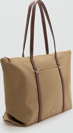 Mango Borsa shopper doppio manico beige - Donna - Taglia unica - MANGO