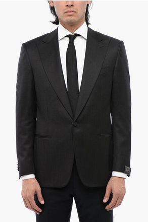 Corneliani Virgin Wool Peak Lapel MANTUA 1-Button Blazer size 46