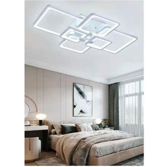 Trade Shop Trade Shop Traesio - Trade Shop - Lampadario Plafoniera Con Quadrati Lampada Da Soffitto Led Design Moderno C26-b
