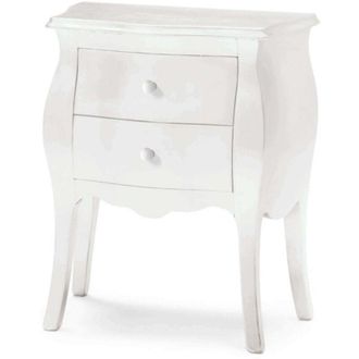 Milani Home JALEN - comodino in legno massello bombato
