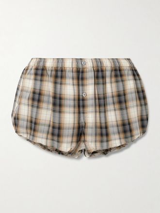 Acne Studios Shorts A Quadri - Neutri