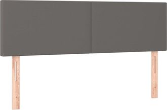 vidaXL Cabecero Con Led Cuero Sint&eacute;tico Negro 144x5x78/88 Cm Vidaxl