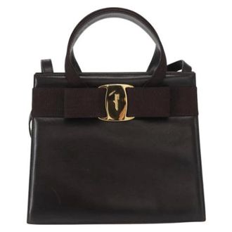 Ferragamo Pre-owned Handbags, female, Brown, Size: ONE SIZE Pre-owned Handbag