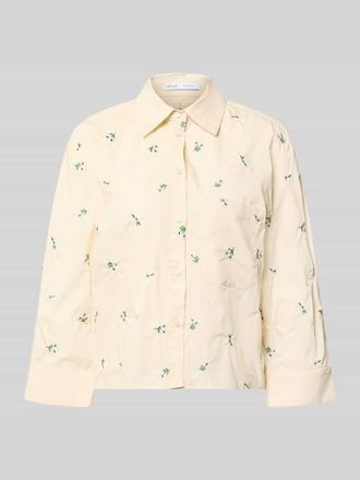 Mango Regular Fit Bluse mit Stitchings Modell LOVELY in Offwhite, Gr&ouml;&szlig;e XL