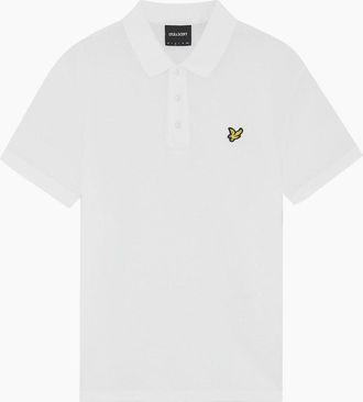Lyle & Scott Mens Lyle & Scott Popcorn Jacquard Polo Shirt - White - Size: 40