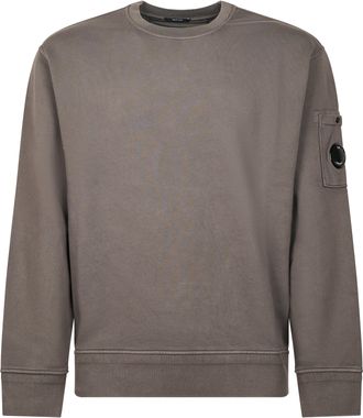 C.P. Company Cotton Diagonal Fleece Crewneck Sweatshirt